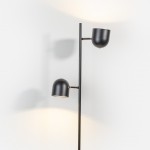 Pip black LED floor lamp, dimmable and adjustable