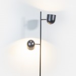 Pip black LED floor lamp, dimmable and adjustable