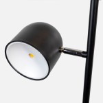 Pip black LED floor lamp, dimmable and adjustable