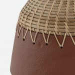 Jar 013 in terracotta and raffia 35 cm