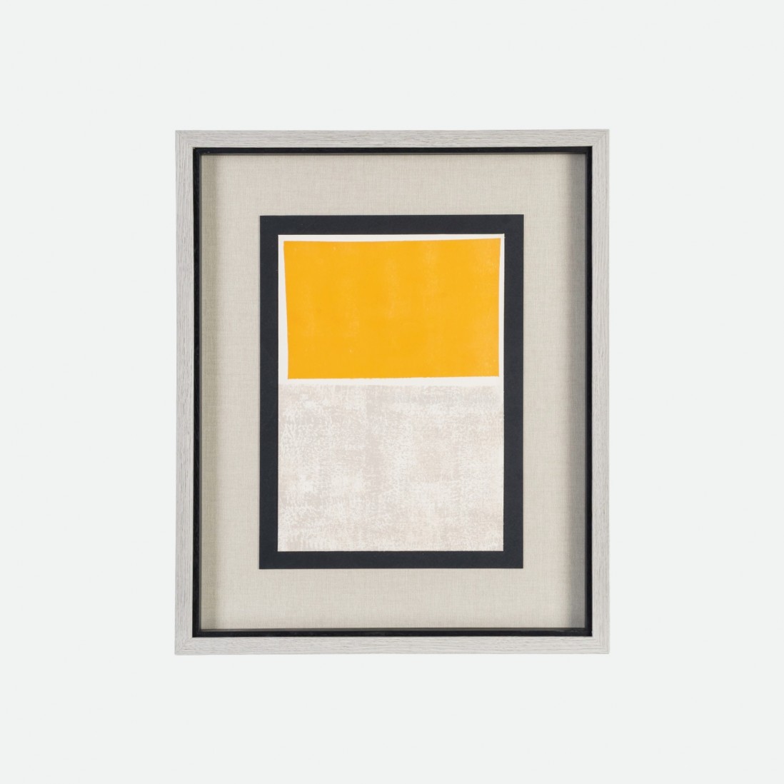 Abstract painting 053 hand painted yellow 44 x 54 cm