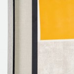 Abstract painting 053 hand painted yellow 44 x 54 cm