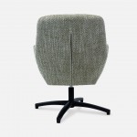 Drava swivel armchair in green chenille