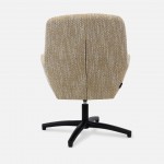 Drava swivel armchair in beige yellow
