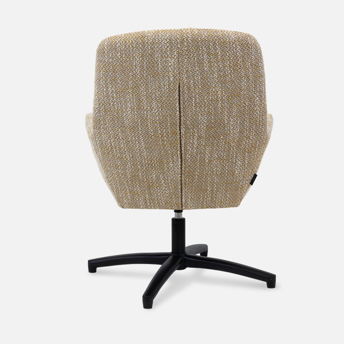 Drava swivel armchair in beige yellow