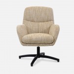 Drava swivel armchair in beige yellow