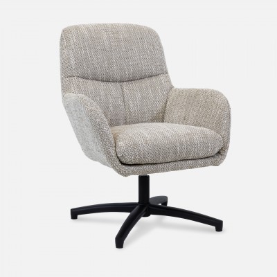 Drava swivel armchair in beige chenille Drava swivel armchair in beige chenille