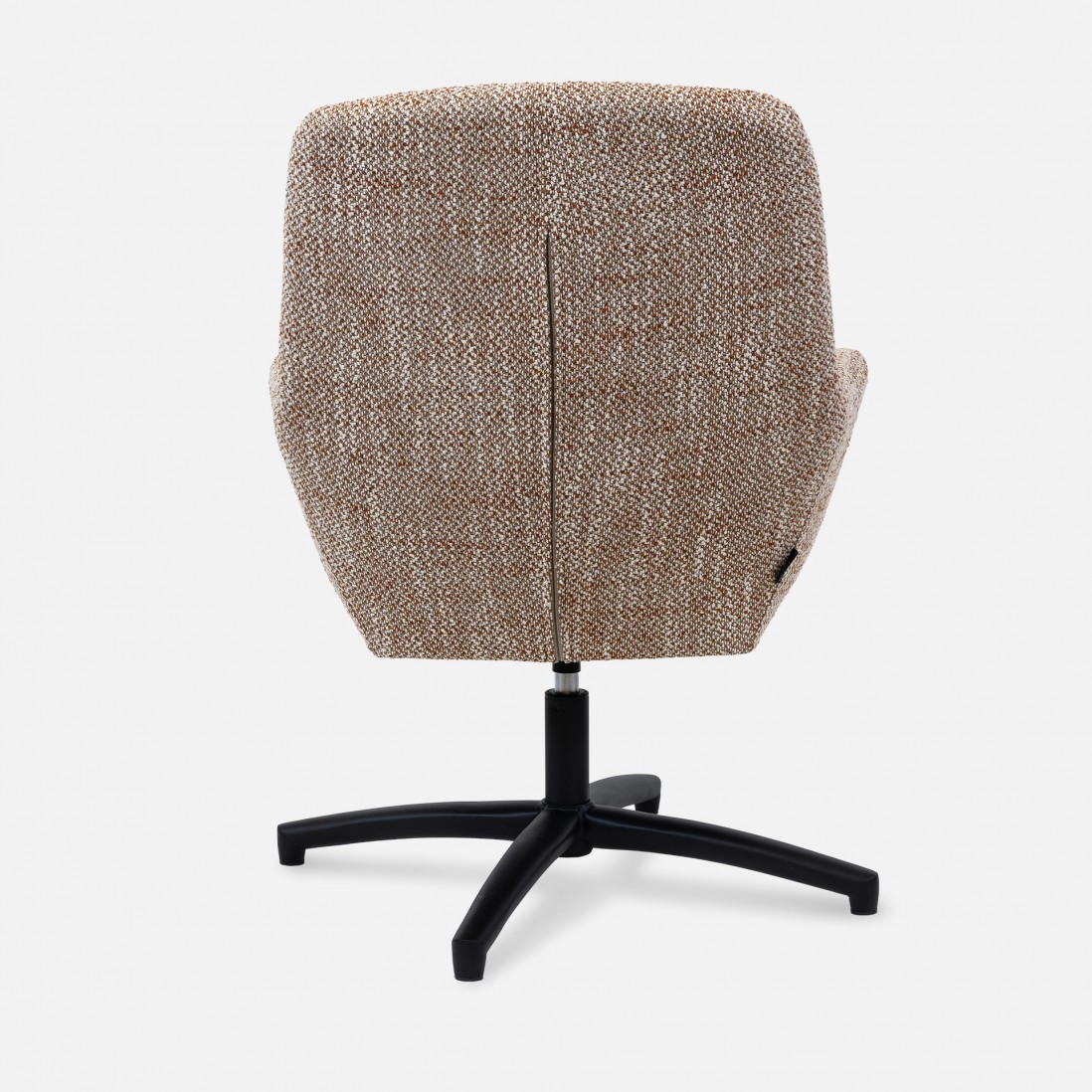 Drava swivel armchair in orange chenille