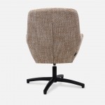 Drava swivel armchair in orange chenille