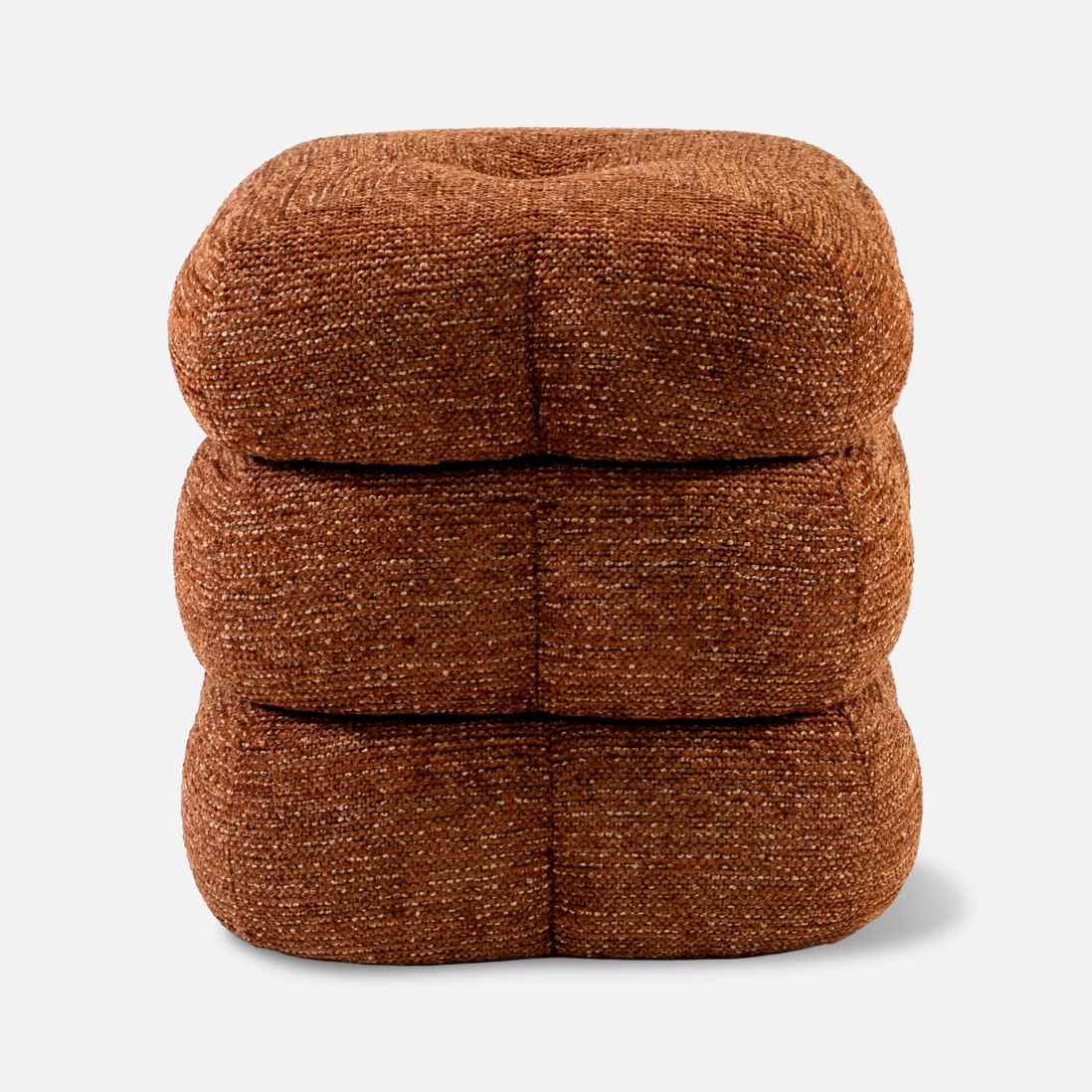 Taloro Swivel pouf terracotta chenille