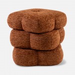 Taloro Swivel pouf terracotta chenille