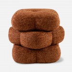 Taloro Swivel pouf terracotta chenille