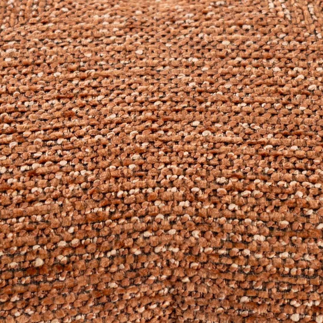 Taloro Swivel pouf terracotta chenille