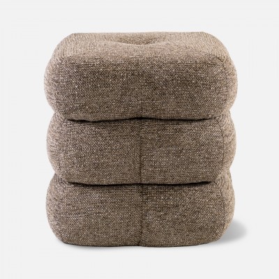 Taloro Swivel pouf taupe chenille