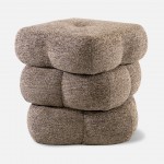 Taloro Swivel pouf taupe chenille
