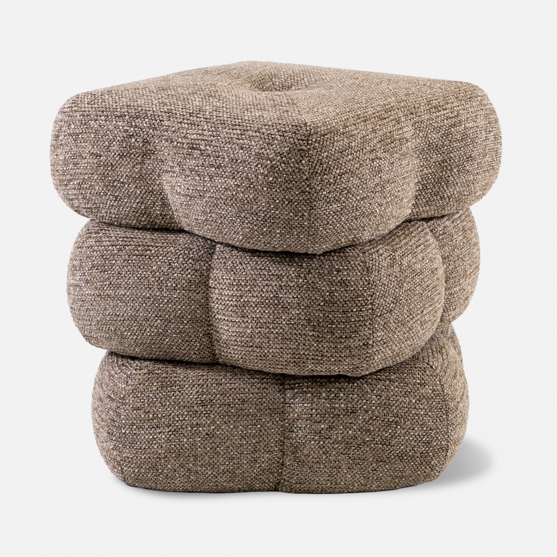 Taloro Swivel pouf taupe chenille