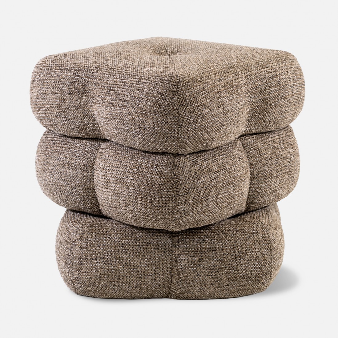 Taloro Swivel pouf taupe chenille