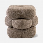 Taloro Swivel pouf taupe chenille