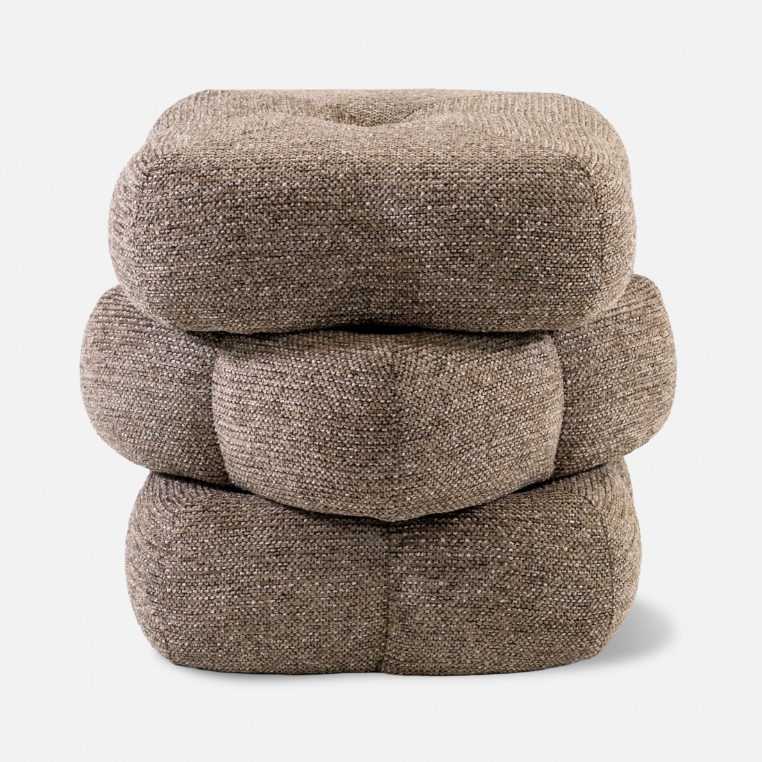 Taloro Swivel pouf taupe chenille