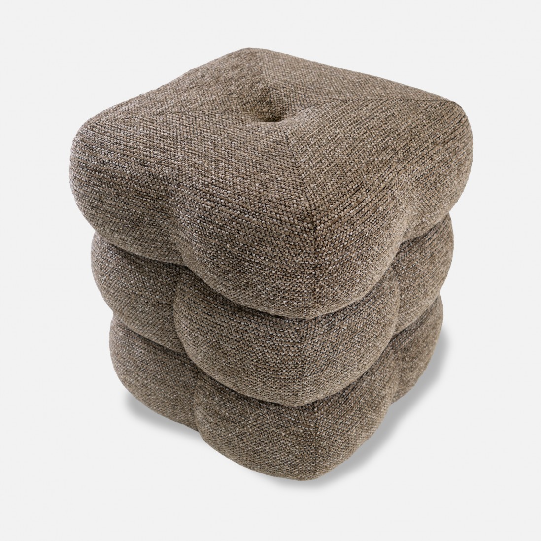 Taloro Swivel pouf taupe chenille