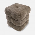 Taloro Swivel pouf taupe chenille