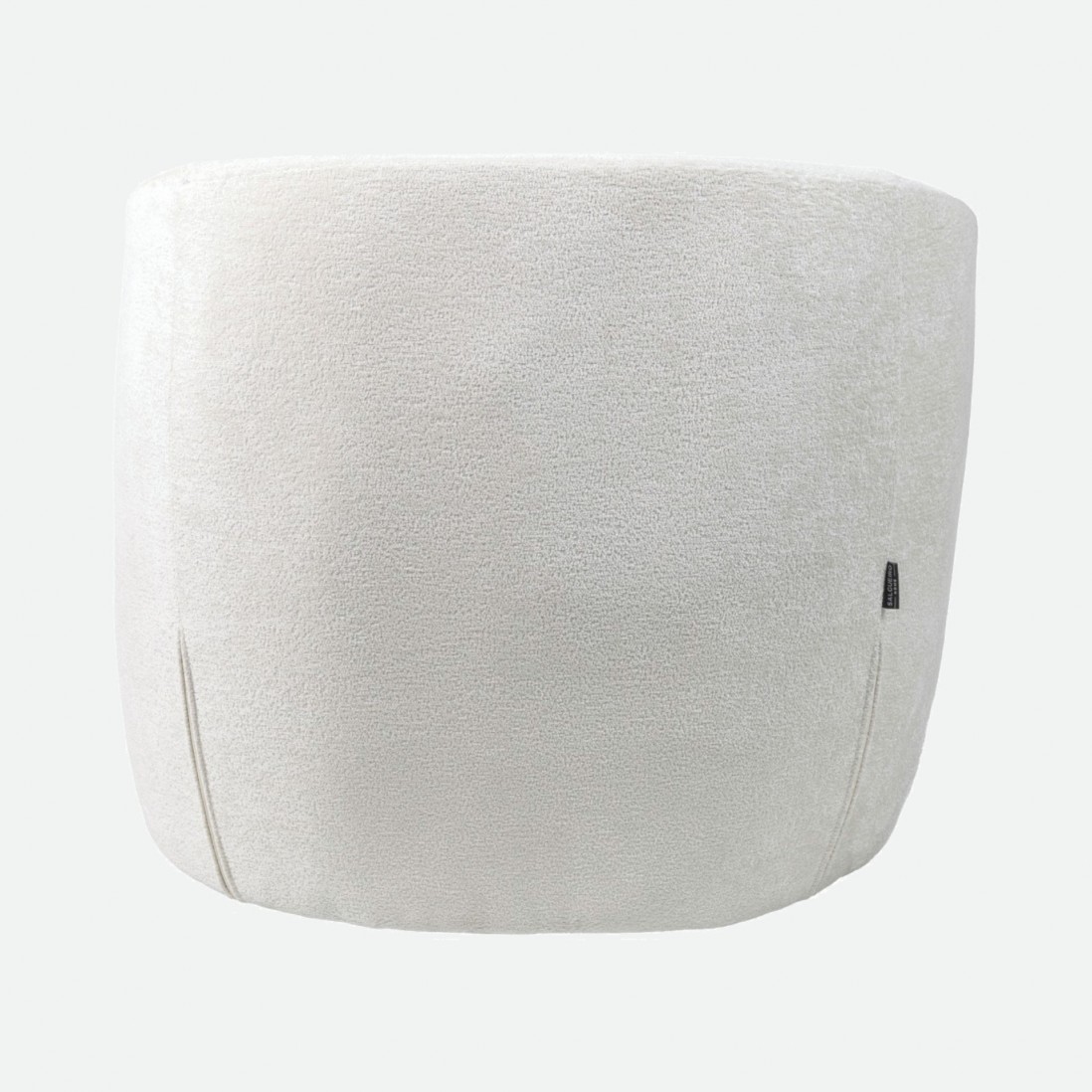 Swivel armchair Baltea in cream chenille