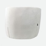 Swivel armchair Baltea in cream chenille