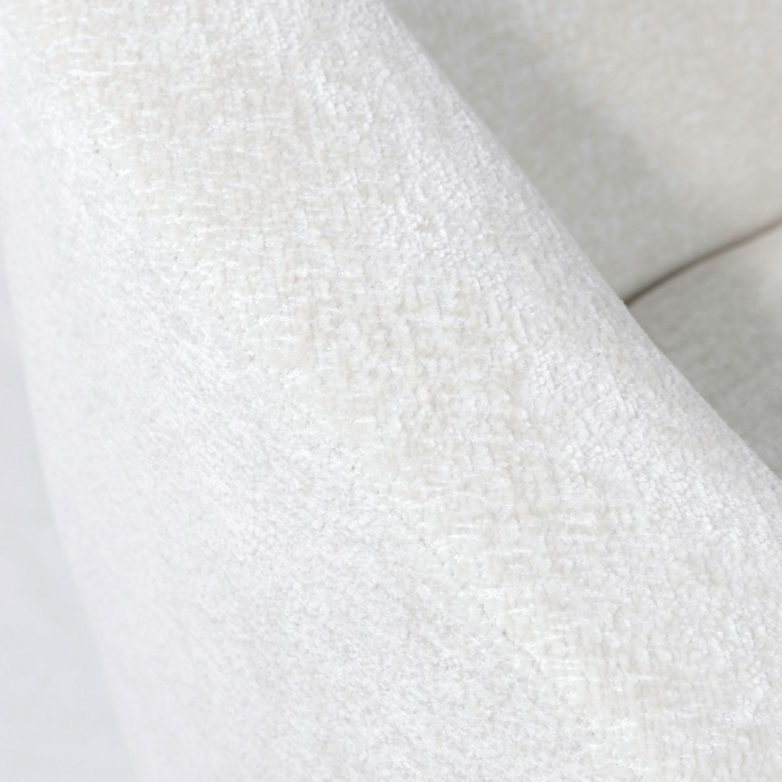 Swivel armchair Baltea in cream chenille