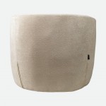 Swivel armchair Baltea in beige chenille