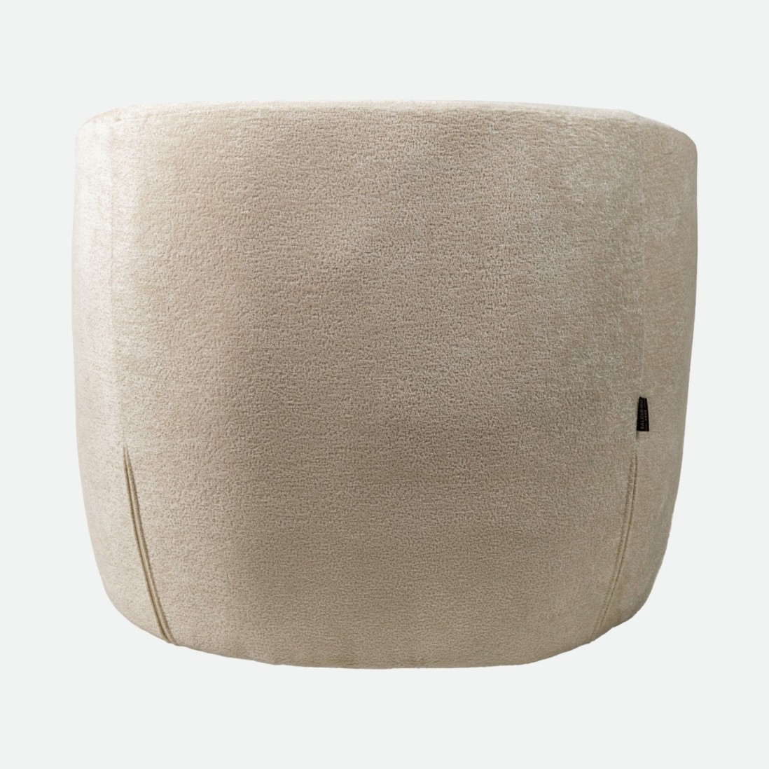Swivel armchair Baltea in beige chenille