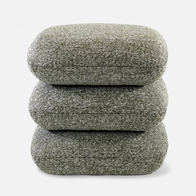 Tibre Swivel pouf green chenille
