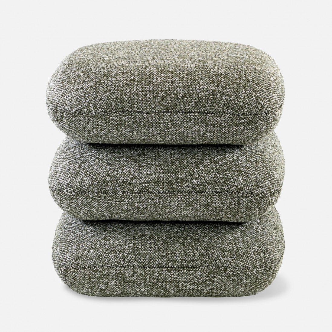 Tibre Swivel pouf green chenille