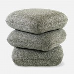 Tibre Swivel pouf green chenille