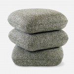 Tibre Swivel pouf green chenille