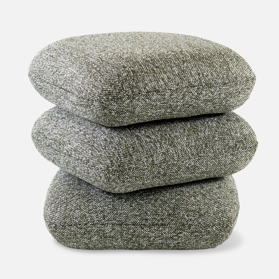 Tibre Swivel pouf green chenille