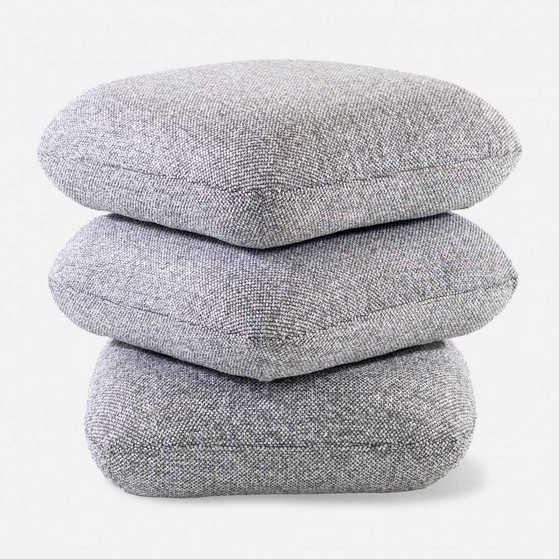 Tibre Swivel pouf light gray chenille