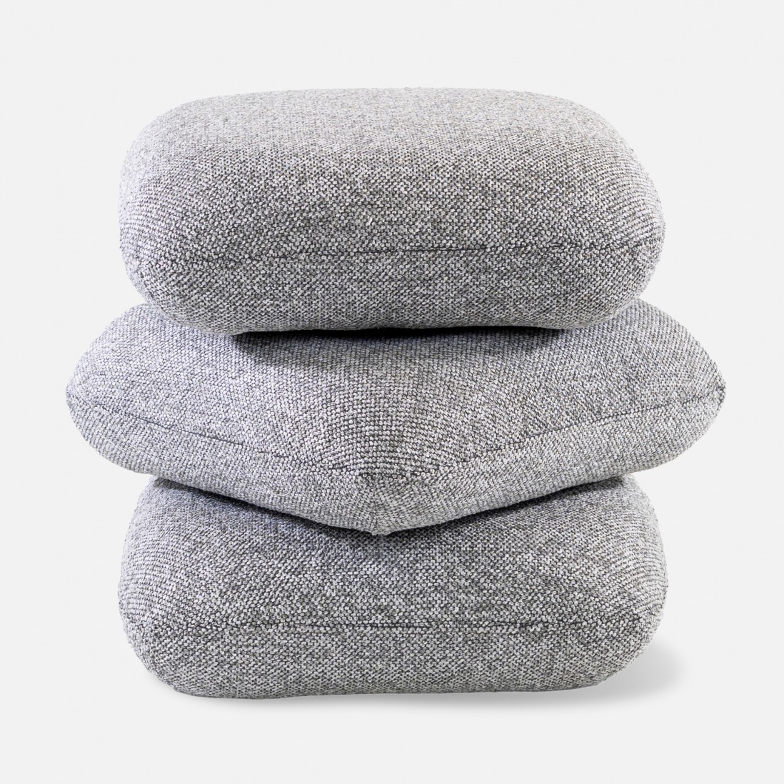 Tibre Swivel pouf light gray chenille