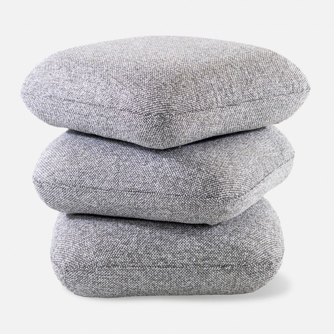 Tibre Swivel pouf light gray chenille