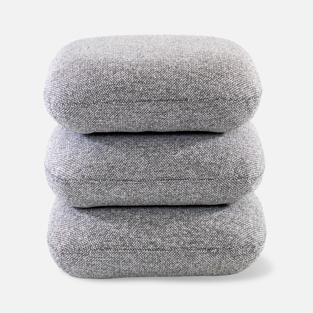 Tibre Swivel pouf light gray chenille