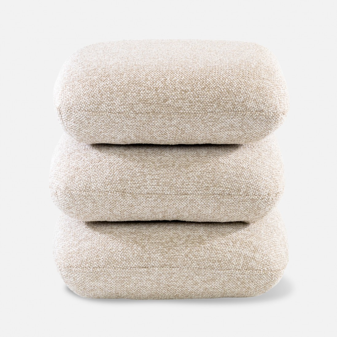 Tibre Swivel pouf beige chenille