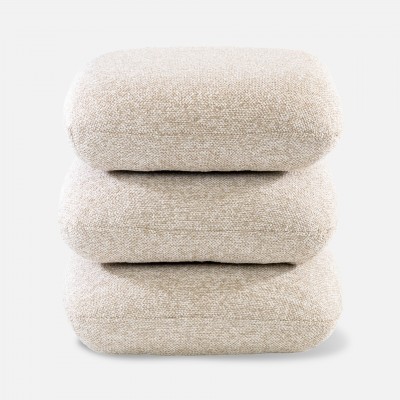 Tibre Swivel pouf beige chenille