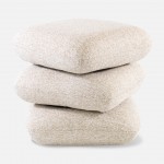 Tibre Swivel pouf beige chenille