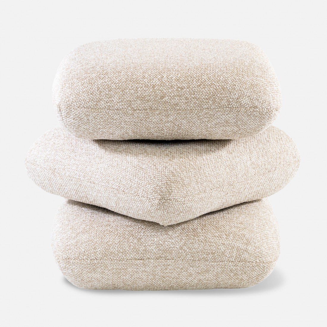 Tibre Swivel pouf beige chenille