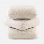 Tibre Swivel pouf beige chenille