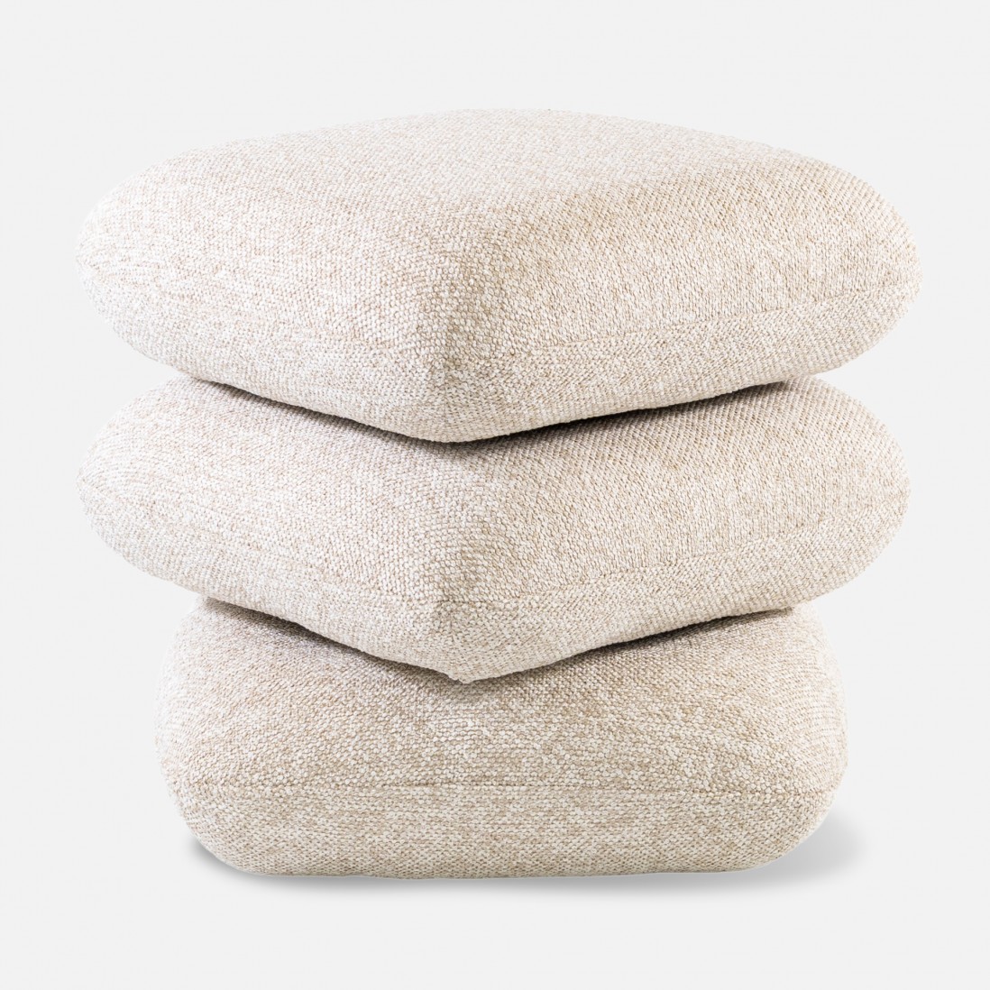 Tibre Swivel pouf beige chenille