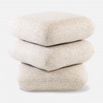 Tibre Swivel pouf beige chenille