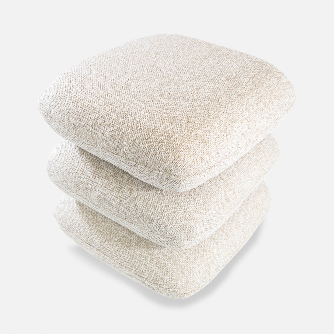 Tibre Swivel pouf beige chenille