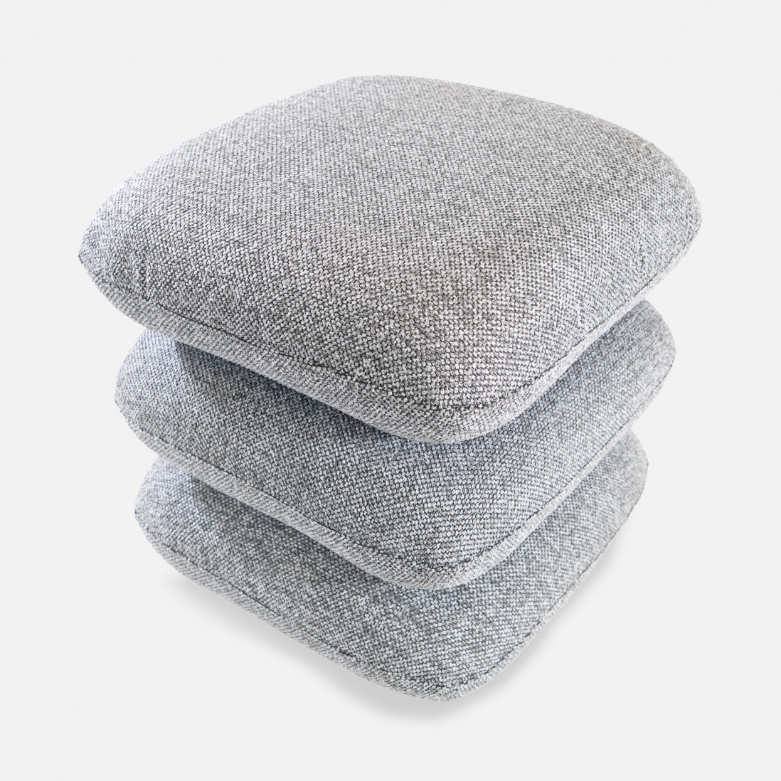 Tibre Swivel pouf light gray chenille