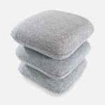 Tibre Swivel pouf light gray chenille