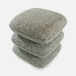 Tibre Swivel pouf green chenille